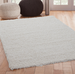Shag White Area Rug