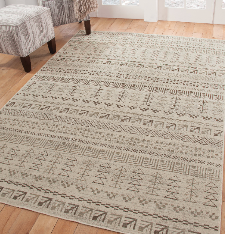 Amber Ivory Brown Natural Area Rug