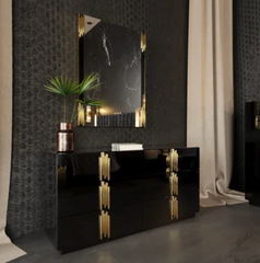 Token Modern Black & Gold Dresser