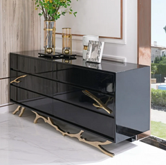 Legend Modern Black & Gold Dresser