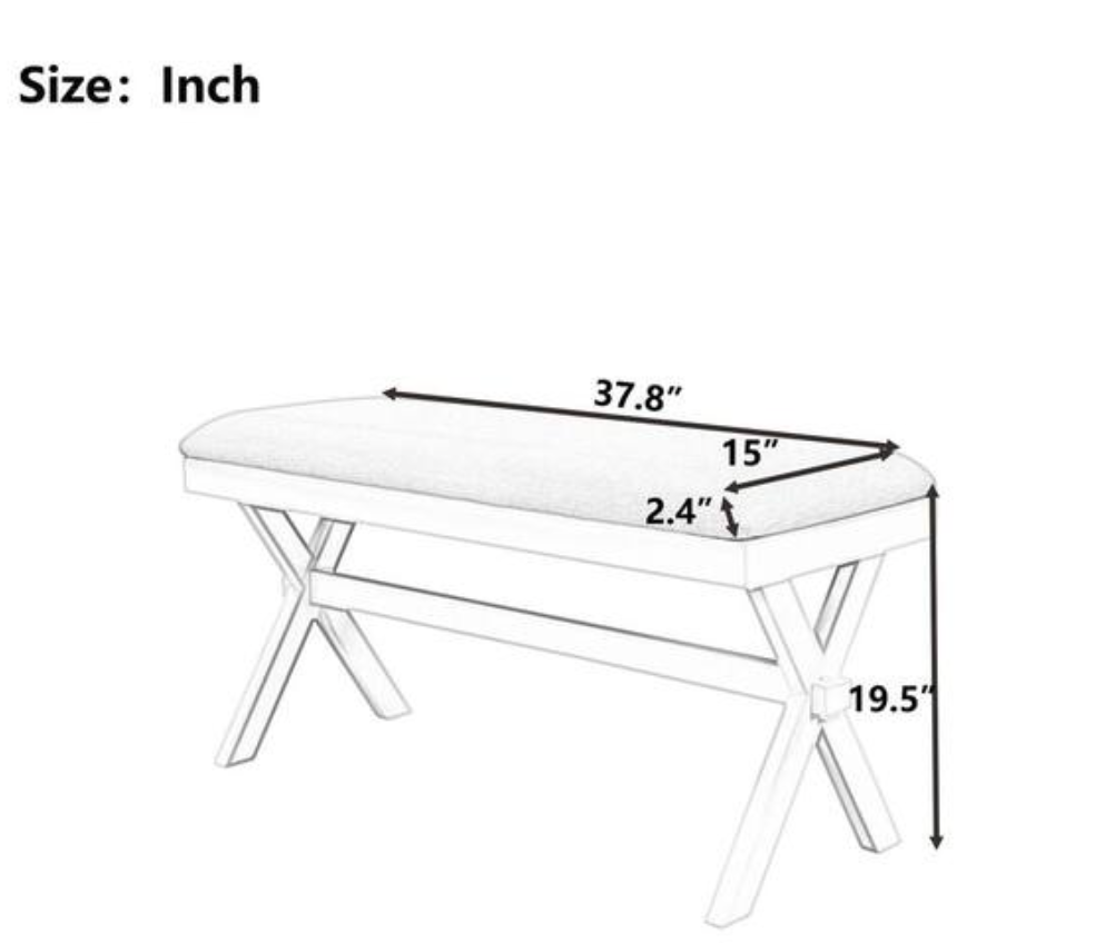 Brown and Beige Bench