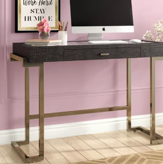 Espresso & Champagne Modern Design Desk