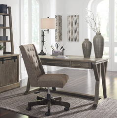 Rustic 60" Casual Home Office Desk - Brown Gray