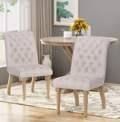 Terrance Tufted Fabric Dining Chair (Set of 2)
