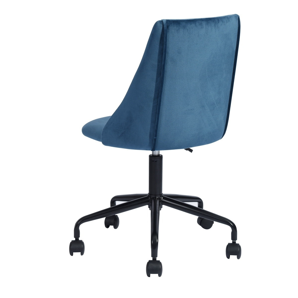 Modern Swivel Office Chair - Blue Velvet