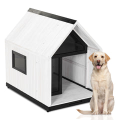 Outdoor Dog House Sun Protection for Small Medium Large Sized Dogs, Weatherproof with Slide Out Floor for Easy Cleaning