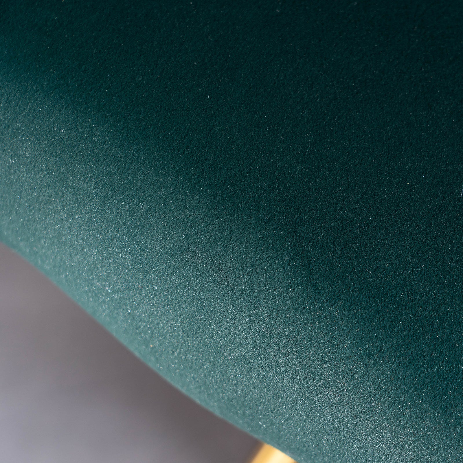 Modern Velvet Fabric Material Adjustable Height 360 revolving with Gold Metal Legs - Dark Green