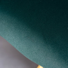 Modern Velvet Fabric Material Adjustable Height 360 revolving with Gold Metal Legs - Dark Green