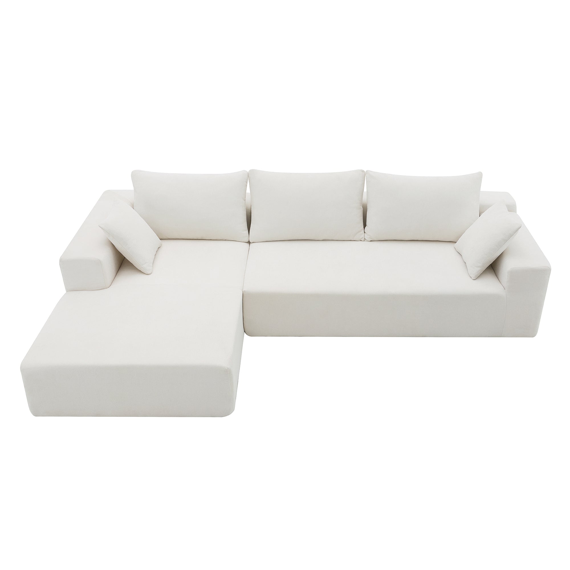 MAICOSY 109" L Shaped Sectional Sofa Bed Couches 2Pc Loveseat Chaise Convertible
