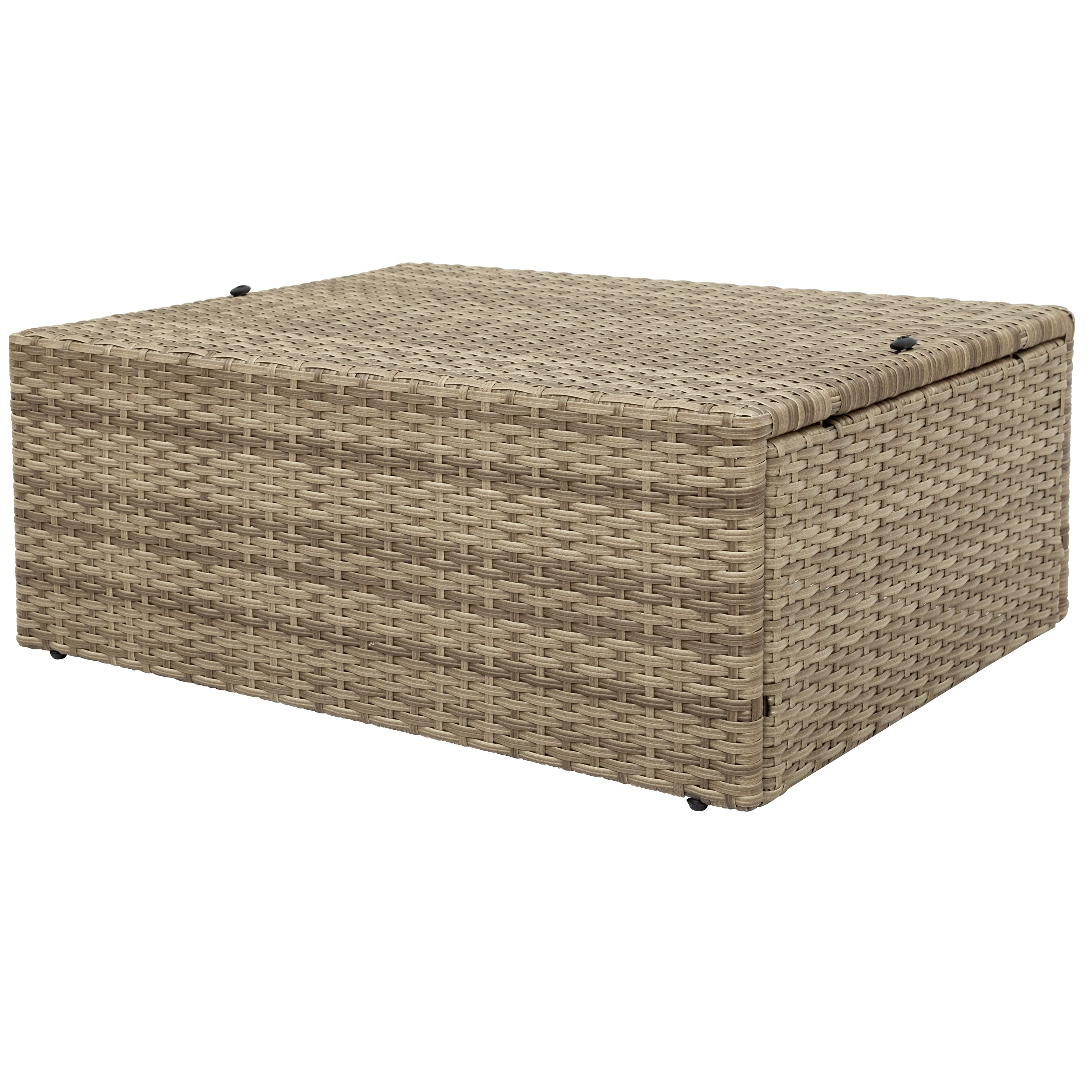 Outdoor Patio Furniture Set, 5-Piece Wicker Rattan Sectional Sofa Set - Brown and Beige