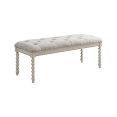 Beckett Accent Bench - Light Grey/ Natural