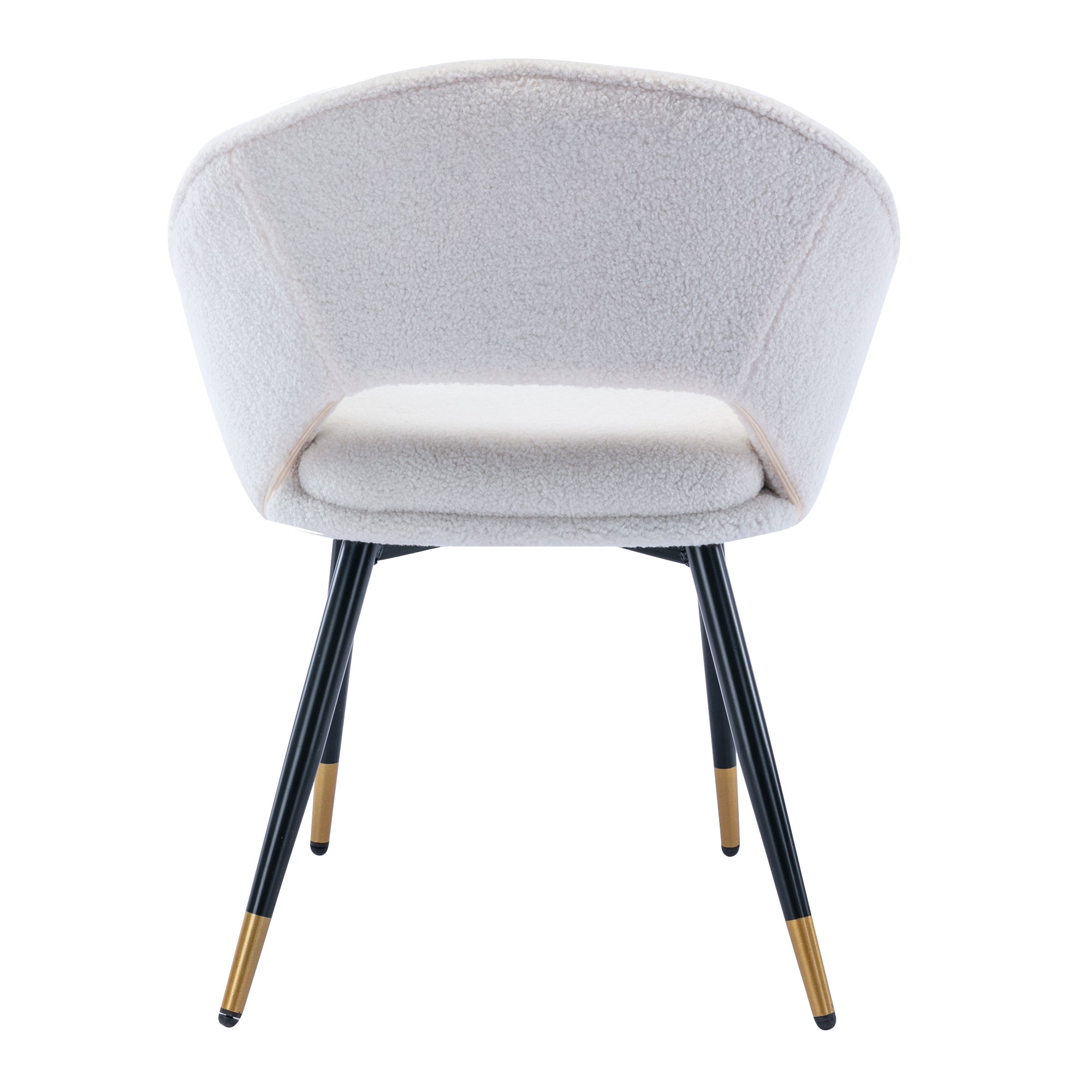 Dining Room Chair Accent Chair or Office Chair with Metal Legs - White