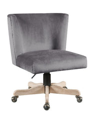 Modern Office Chair - Grey Velvet