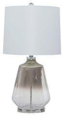 Translucent Silver Glass Contemporary Table Lamp