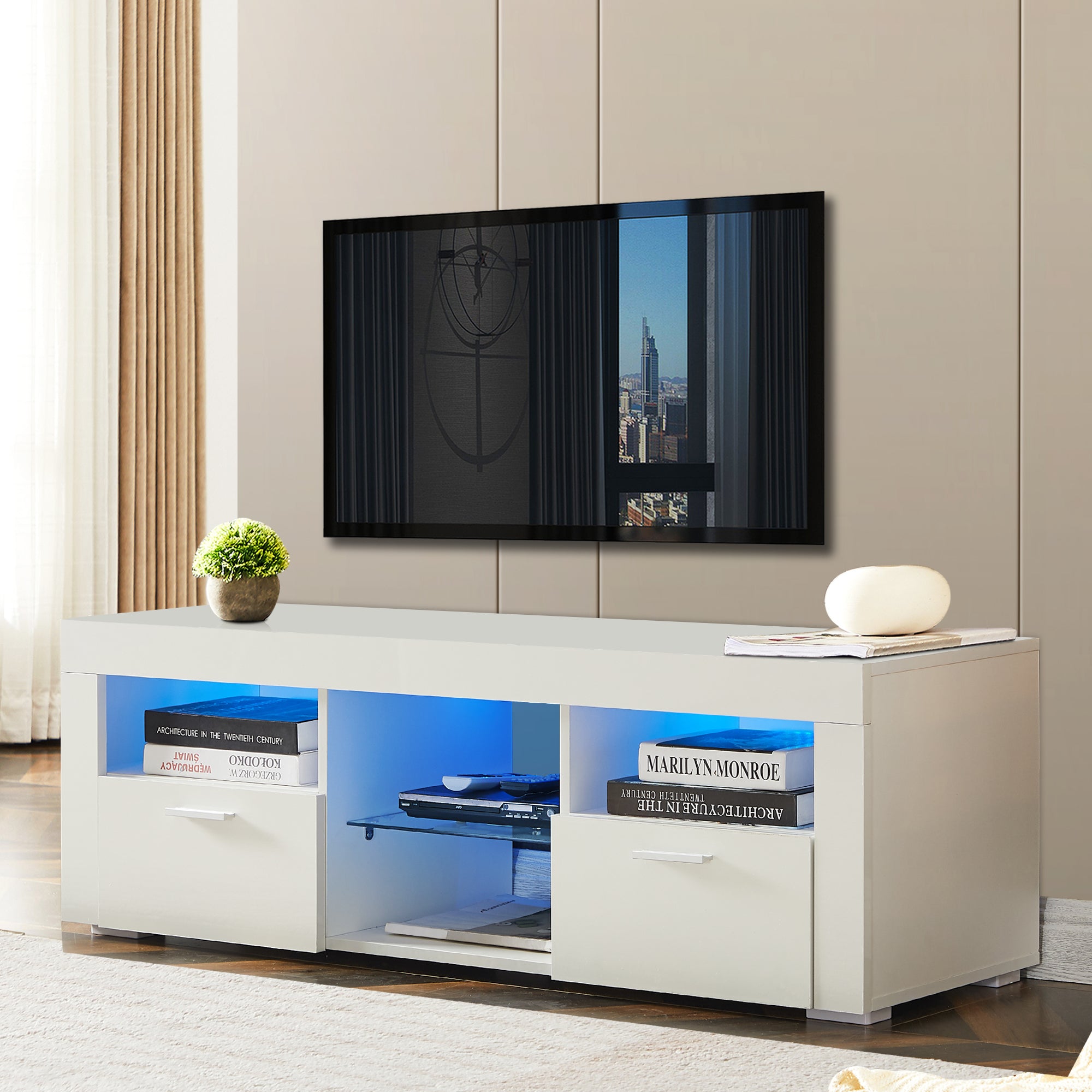 TV Stand with LED Lights