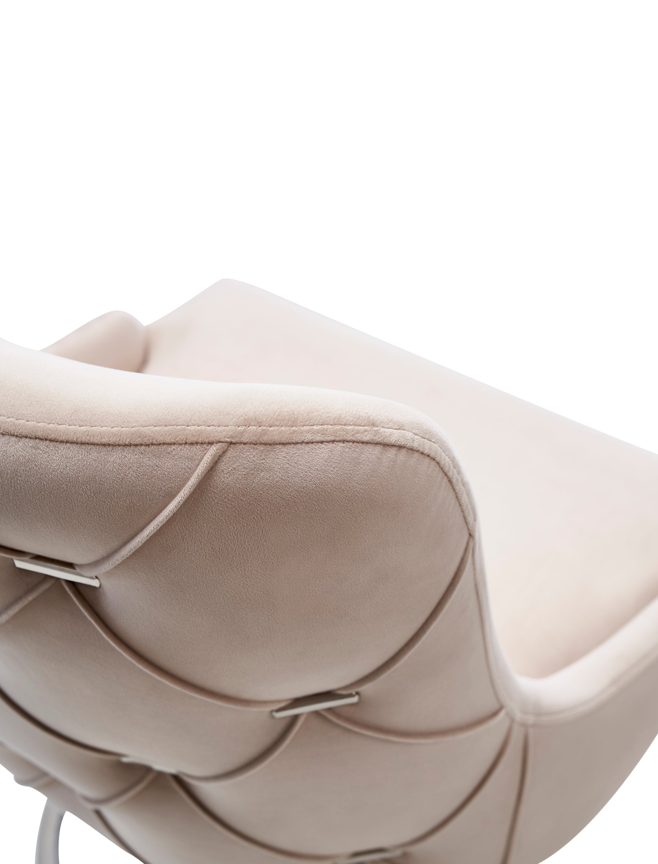 Modern Beige Velvet Chair