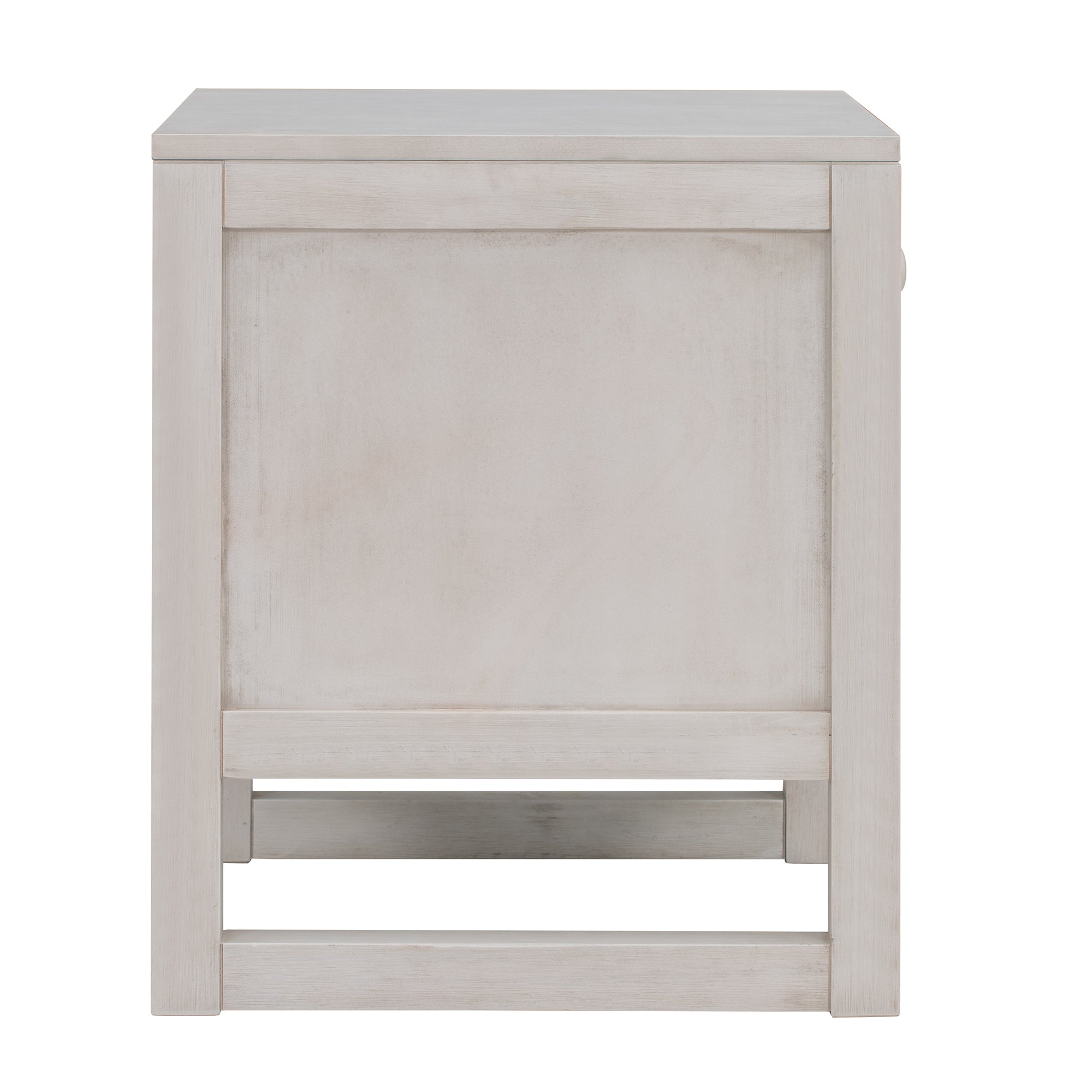Wooden Nightstand with a Drawer and an Open Storage - Antique White