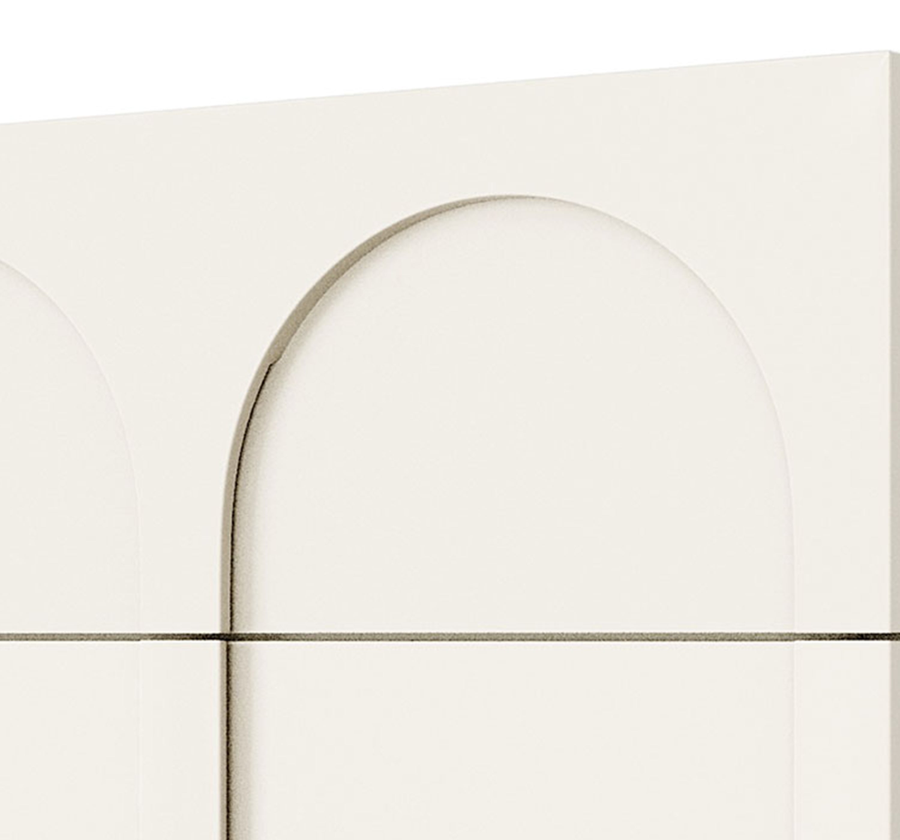 Modern Style Three-Drawer Chest Sideboard Cabinet Ample Storage Spaces  - Half Gloss White