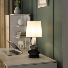19" Rocks Modern Stacked Tablets Metal Table Lamp