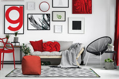 Coral Indoor/Outdoor Pouf