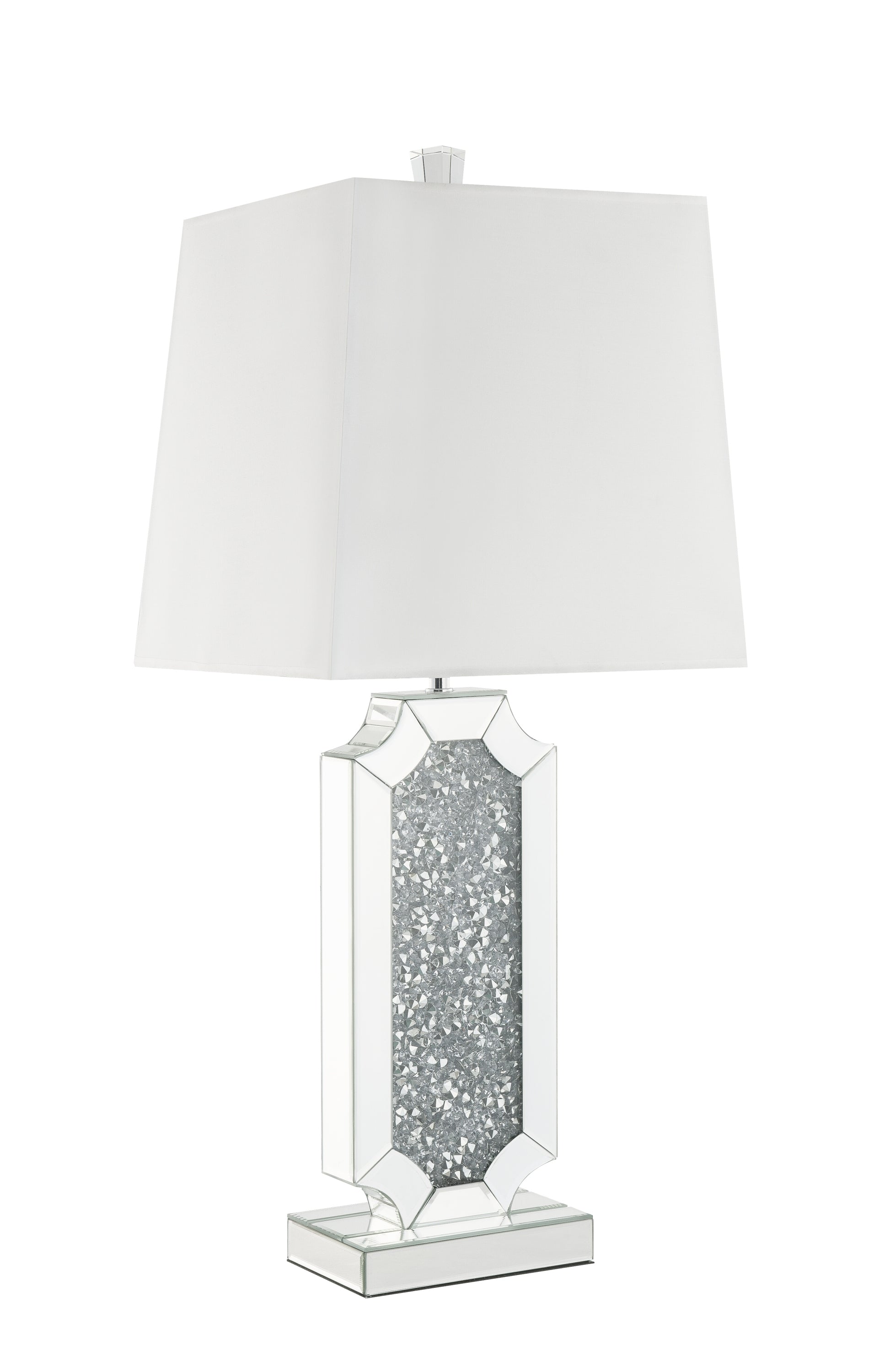 Table Lamp in Mirrored & Faux Diamonds
