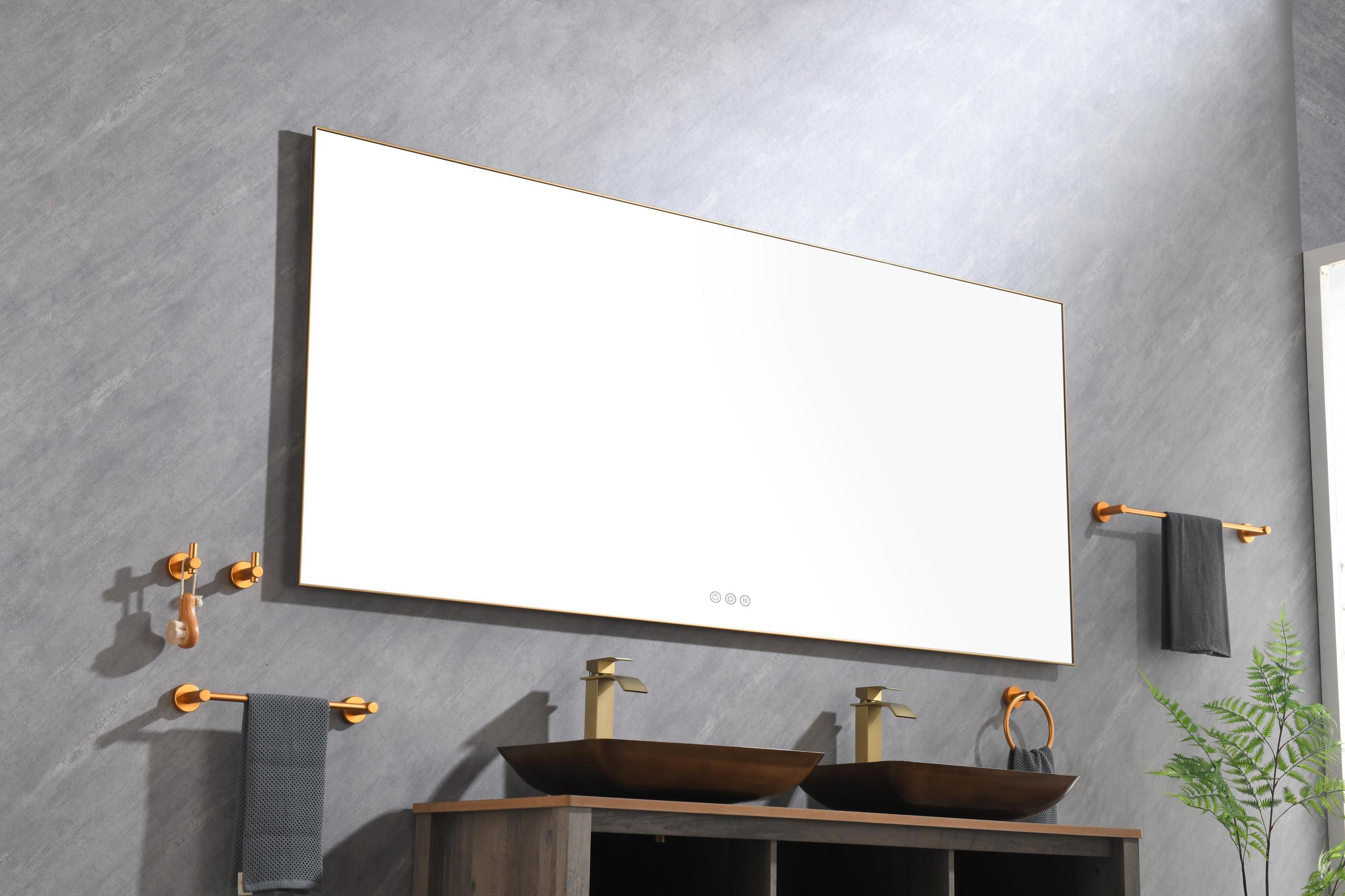84x 36Inch LED Mirror Bathroom with Back Light, Anti-Fog Memory Large