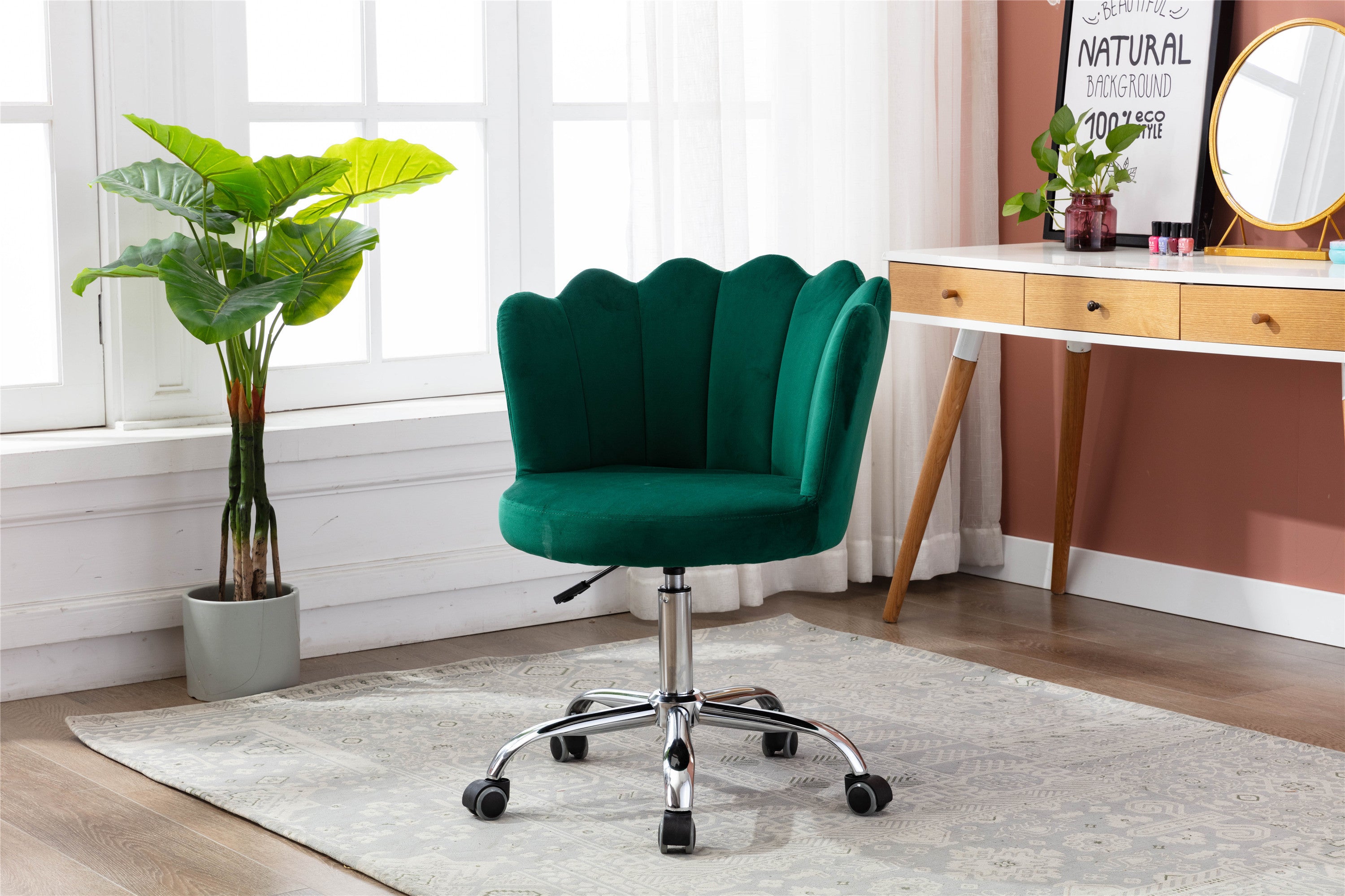 Modern Swivel Shell Chair - Green