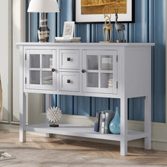 MAICOSY 45" Modern Console Table Wooden Cabinets Drawers Hallway Entryway Shelf