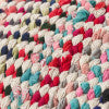 Handcrafted Boho Fabric Pouf - Sage and Multi-Color