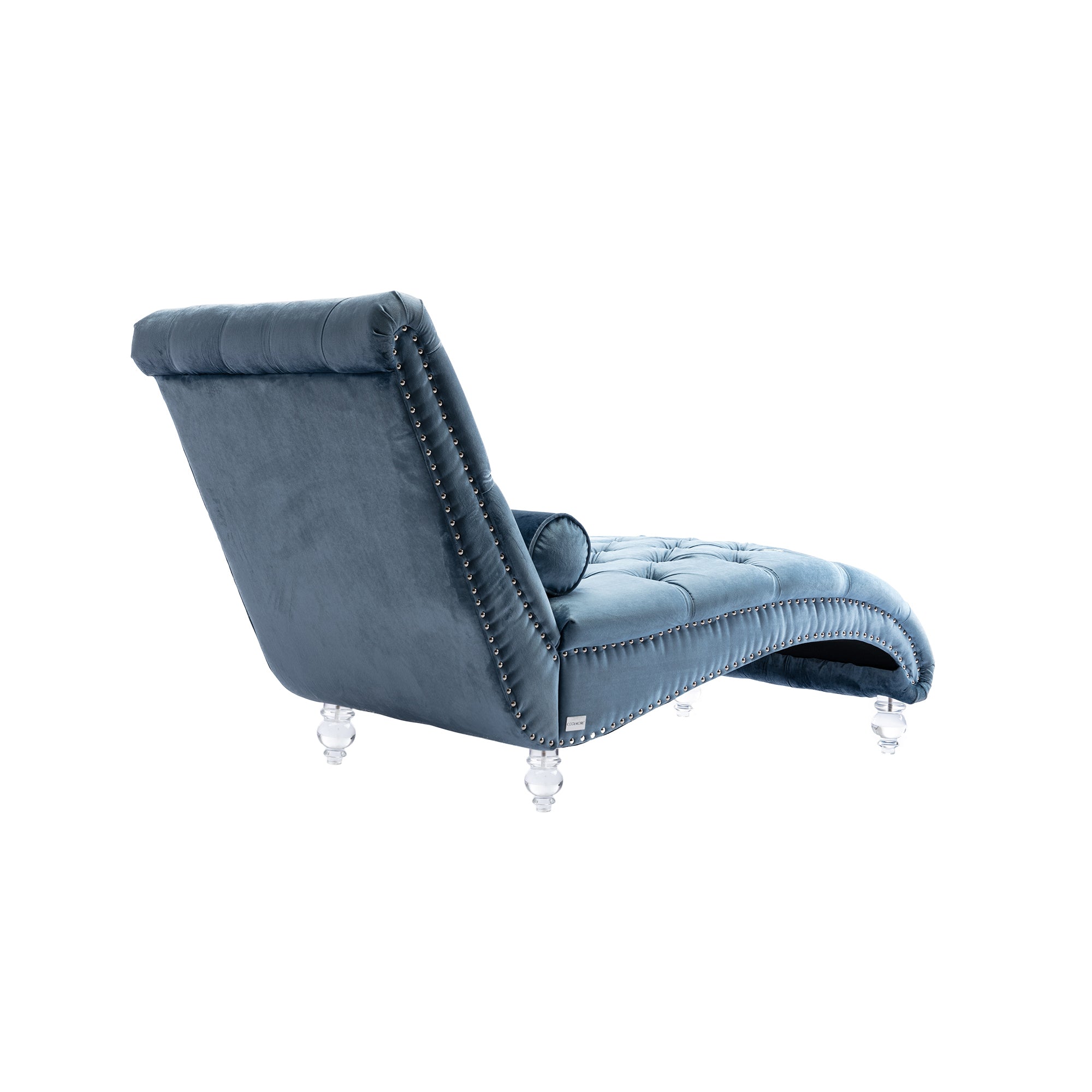 Light Blue Velvet Sofa Chair