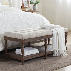 Highland Accent Bench - Ivory