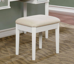Contemporary White Vanity w/ Stool