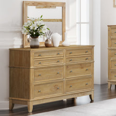 Hazel 6 Drawers Dresser Solid Wood - Natural