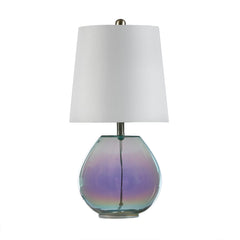Elegant Iridescent/ White Glass Table Lamp (1 lamp)