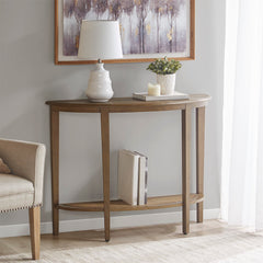 Rhodes Half Moon Console Table - Brown