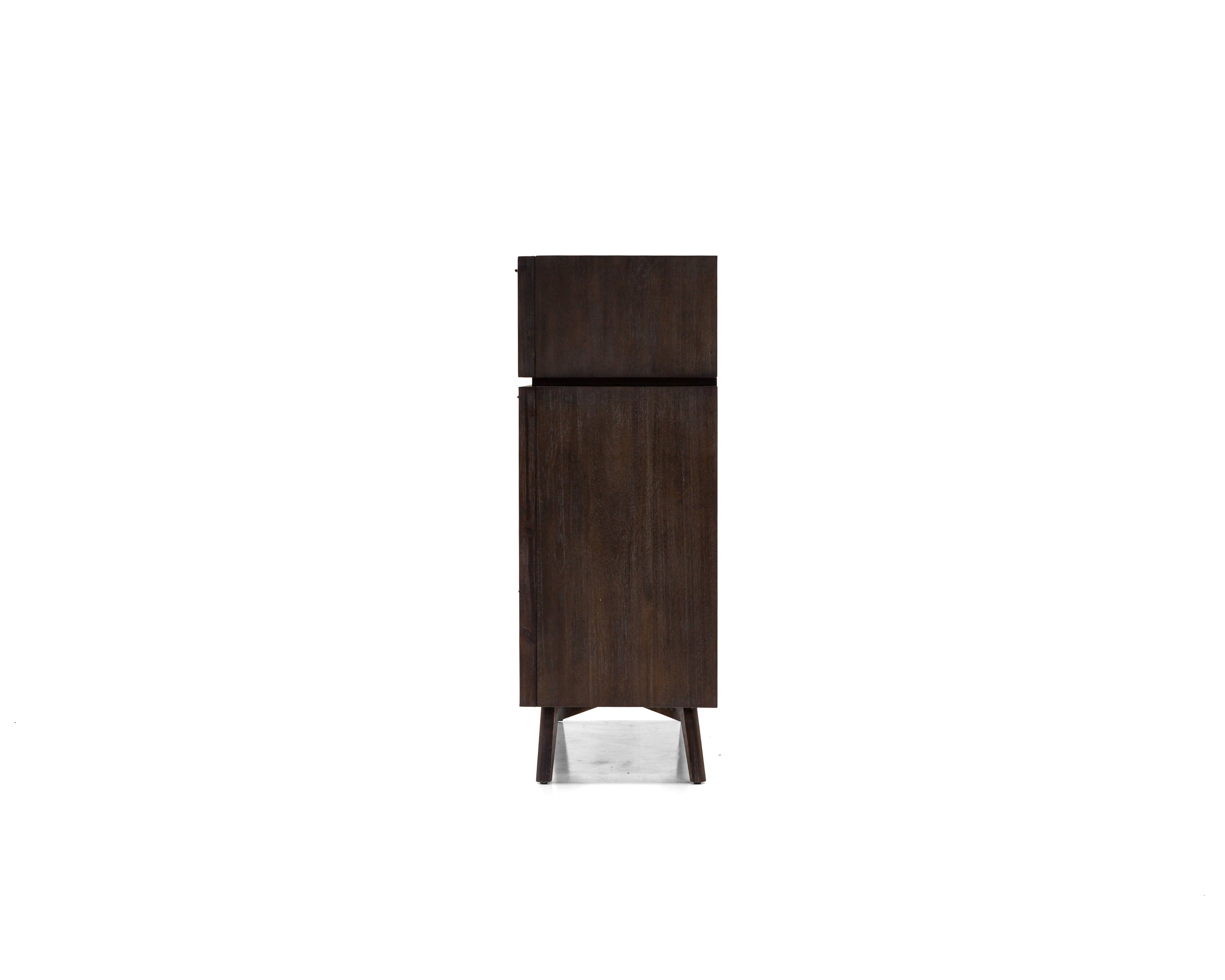 Modern Dark Brown Acacia Chest