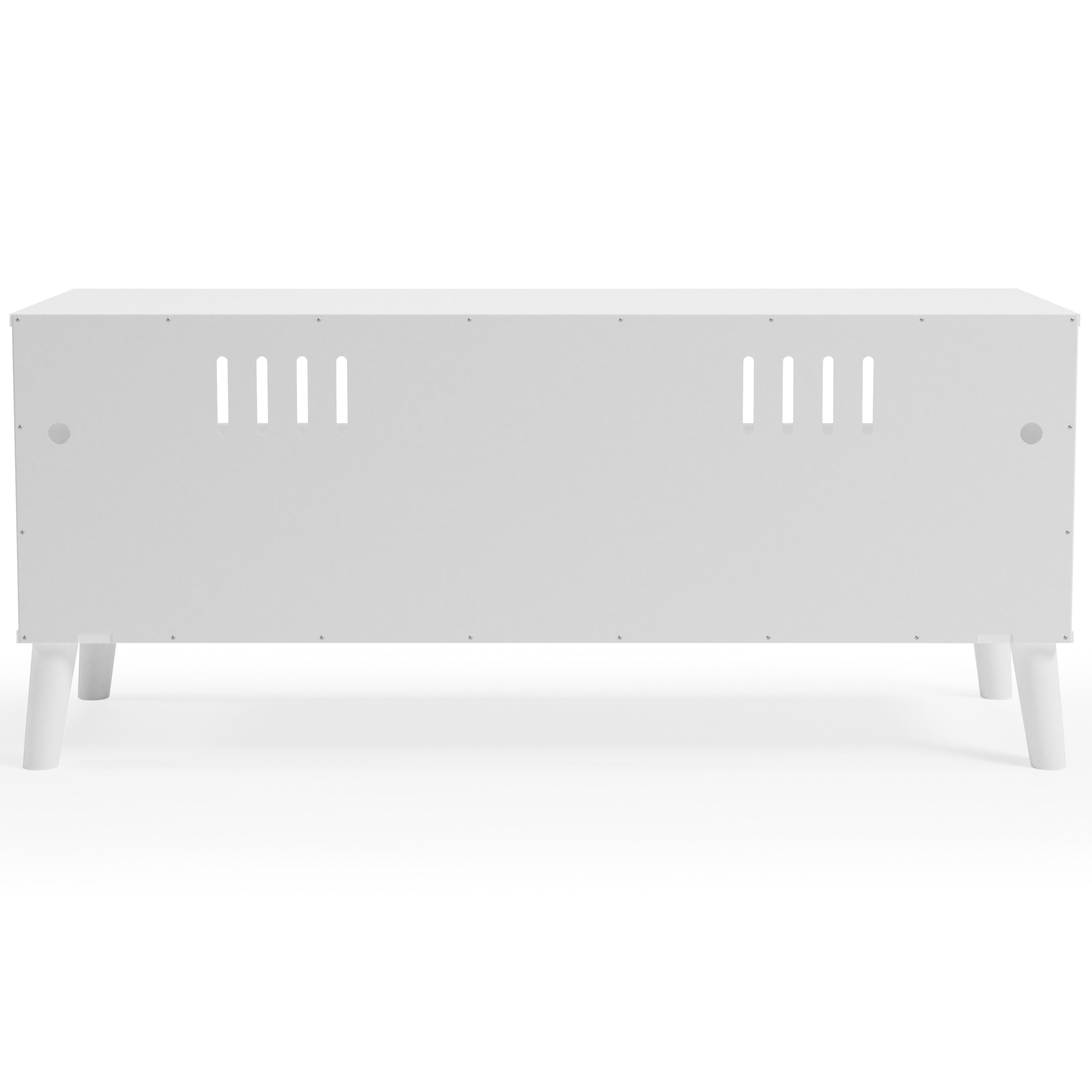 Two-tone Contemporary TV Stand - Brown + White