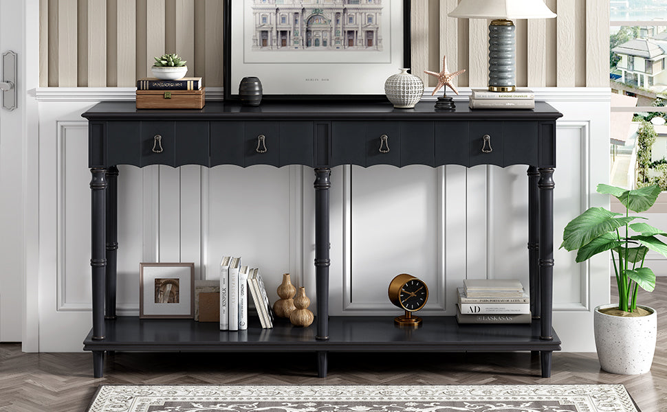Console table with 4 drawers
