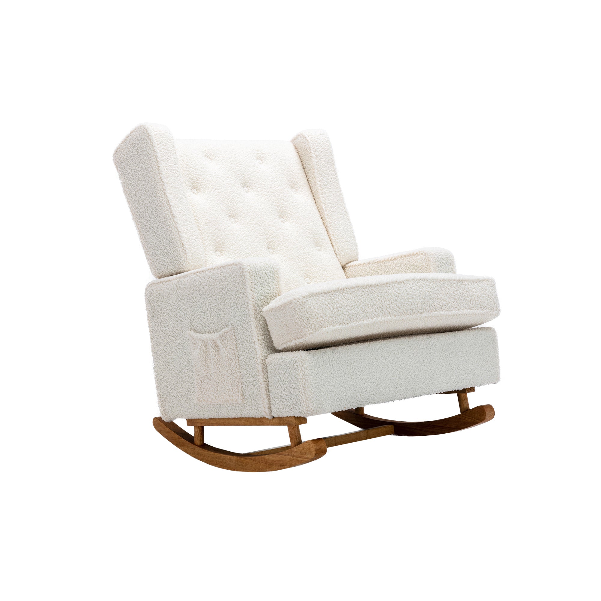 Comfortable Teddy Rocking Chair - White