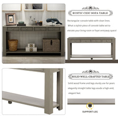 Hallway console with drawers and shelf