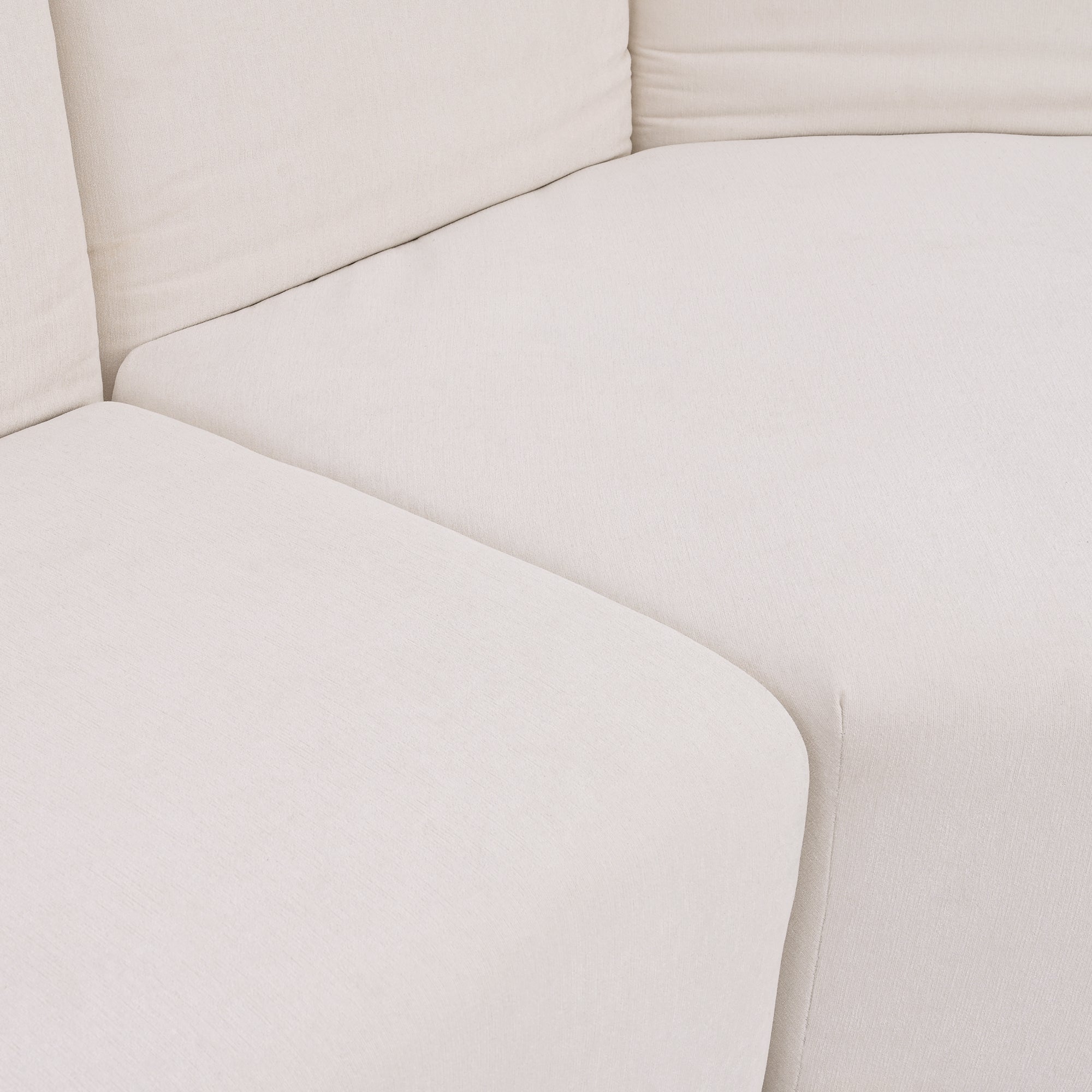 Stylish Sofa Set with Polyester Upholstery with Adjustable Back with Free Combination for Living Room - Beige