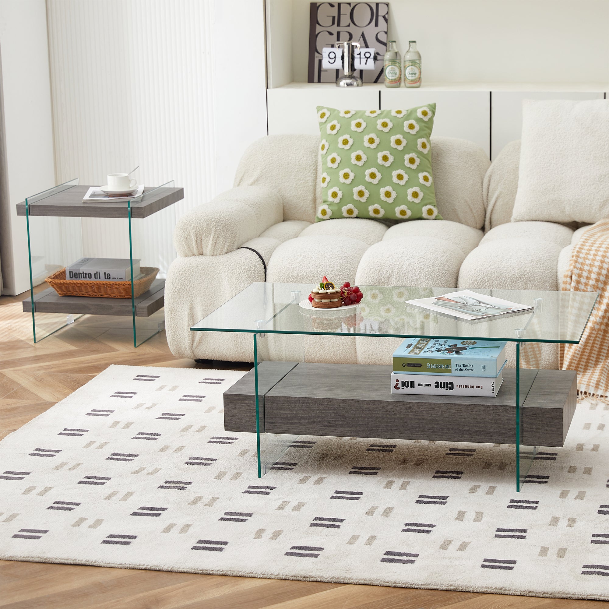 Tempered glass coffee table