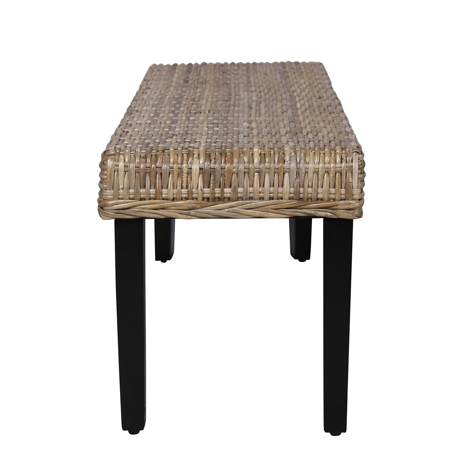 Rattan Bench - Grey