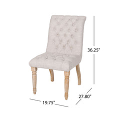 Terrance Tufted Fabric Dining Chair (Set of 2)