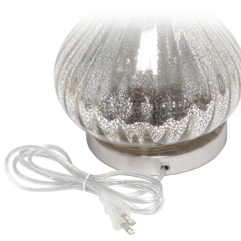 Mercury Vase Table Lamp with White Fabric Shade