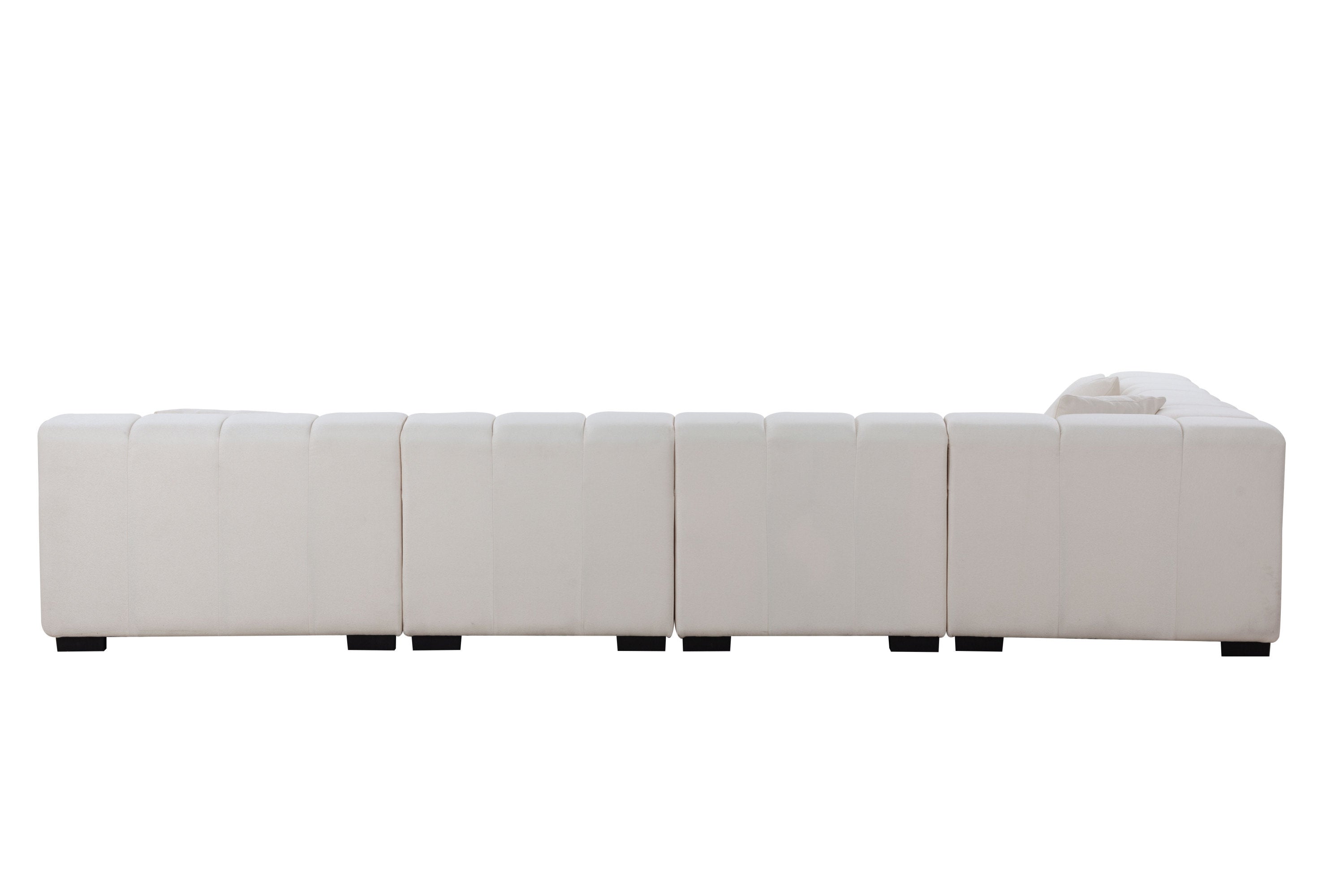 Modular Seating Sofa Couch with Ottoman - Beige