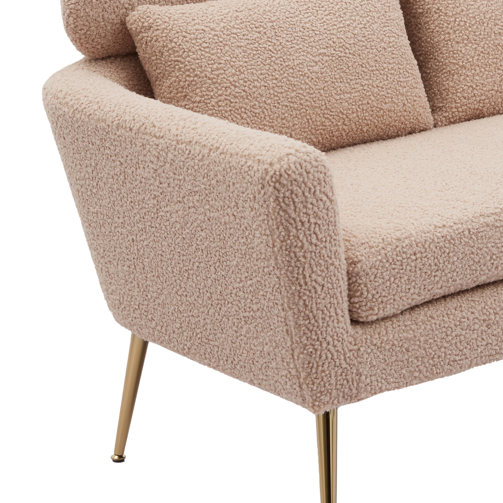 Modern Boucle Loveseat Sofa