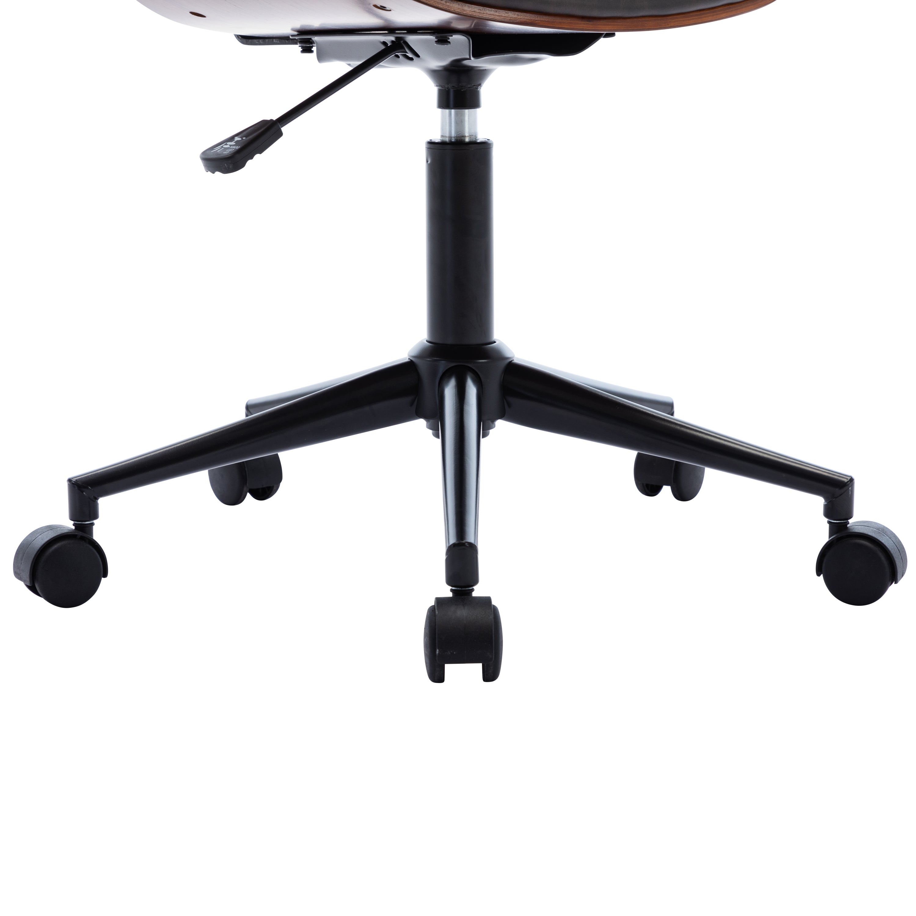 Bentwood Adjustable Office Chair, Mix Color PU Leather Upholstery and Black Foot