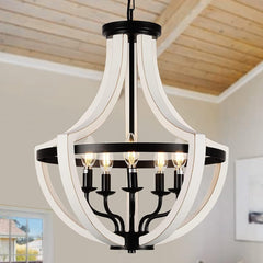 Farmhouse Light Fixtures Chandelier 19"