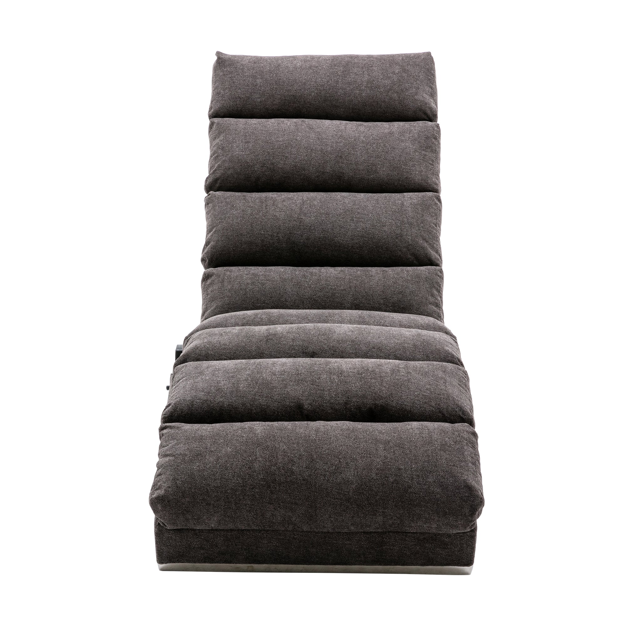 Linen Modern Long Lounger Chair - Dark Gray